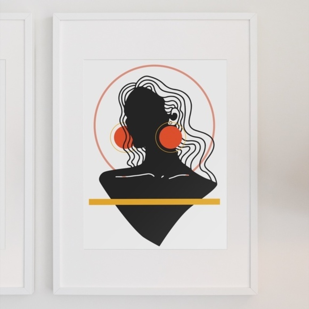 Modern Abstract Woman Wall Art Print Unframed - Picture 5 of 10